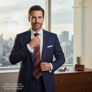 Robert Talbott Claymore Shop Hand-Sewn Silk Striped Tie